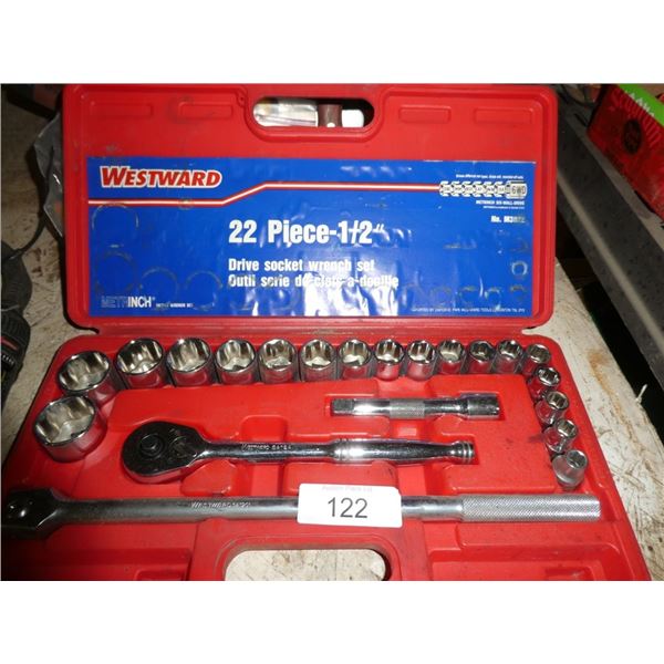 Westward 22pc 1/2" drive socket wrench set