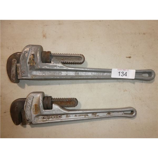 Ridgid 18" & 14" aluminum pipe wrenches