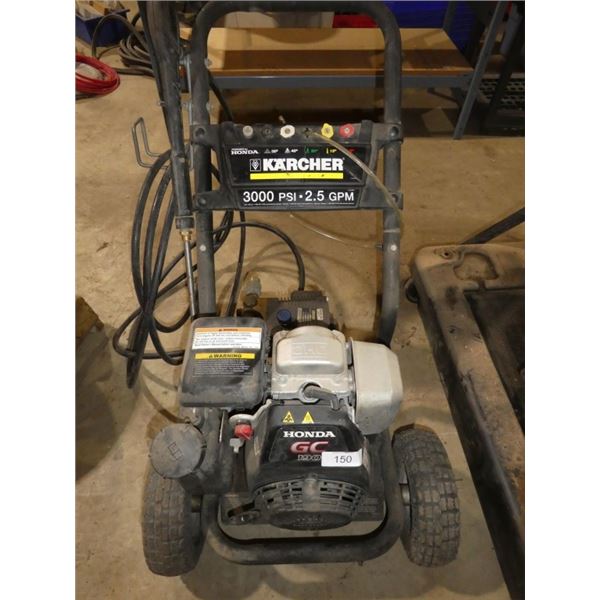 Karcher 3000 psi 2.5 gpm Honda GC 190 pressure