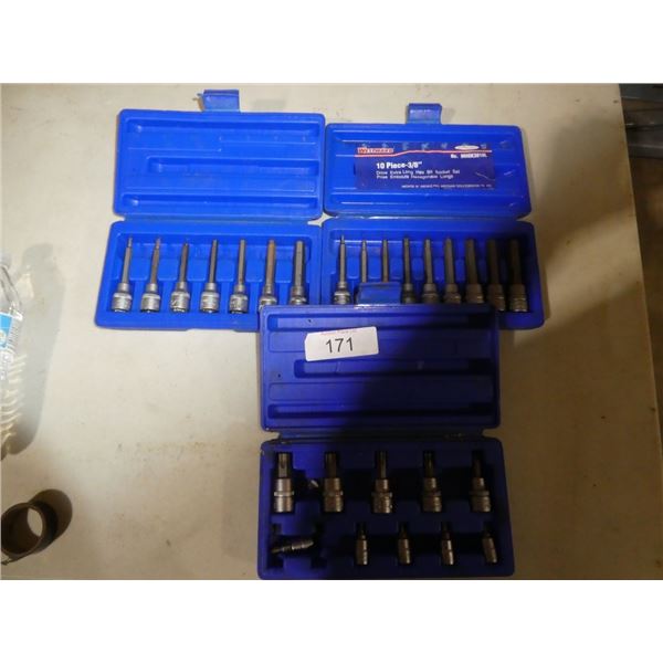 10pc 3/8" drive extra long hex bit socket set
