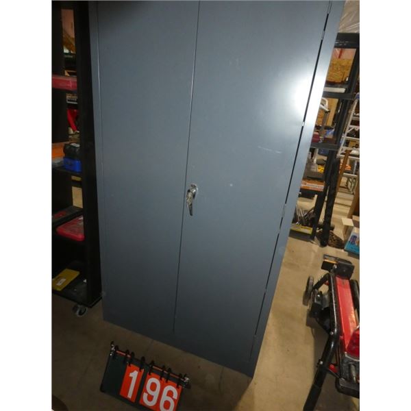 metal cabinet w/ lock & key 30"x15"xH66"