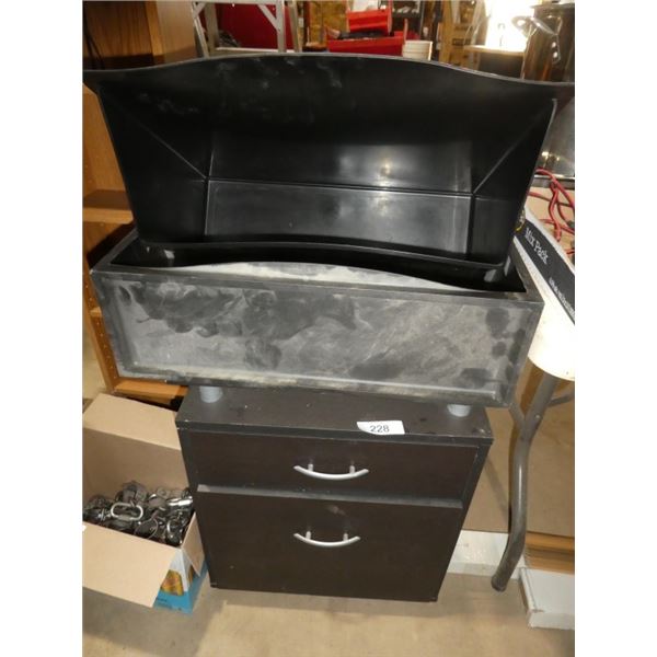 2-drawer storage unit
