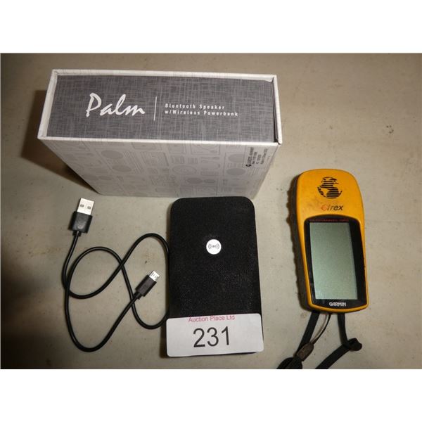 Palm bluetooth speaker w/ wireless powerbank,