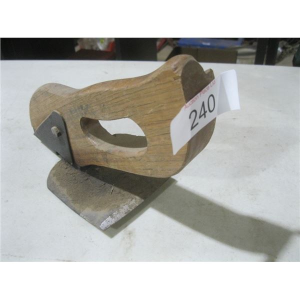 hand adze (log debarking tool)