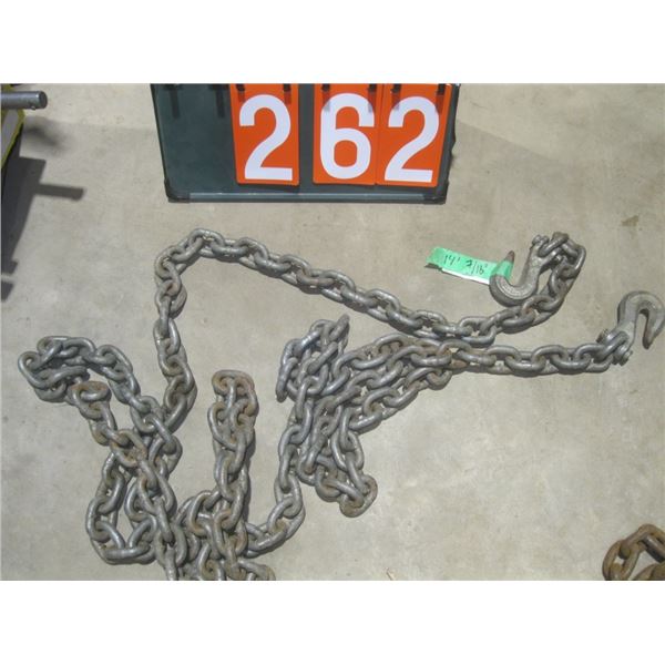 14'- 7/16" chain w/ 2 hooks
