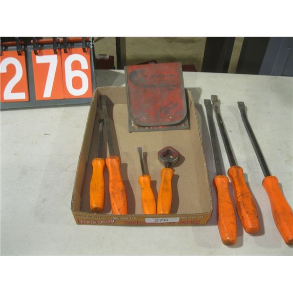 snap on pry bars, files