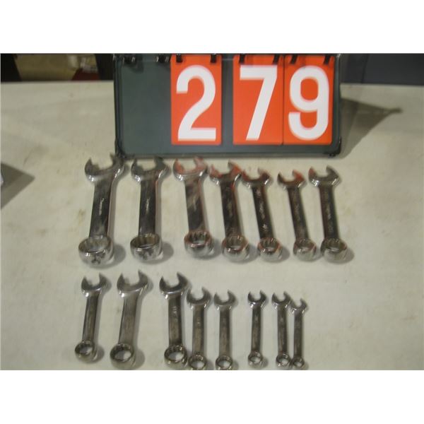 Snap on combination wrenches