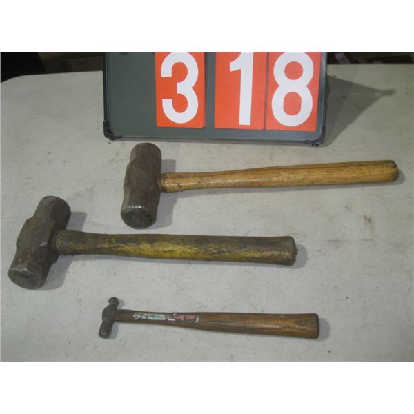 ball peen hammer, sledge hammers (small)