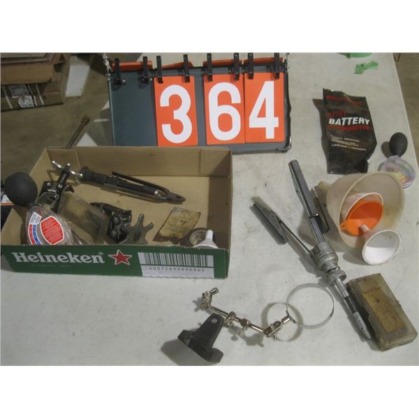Cylinder hone/antifreeze tester/mini bearing