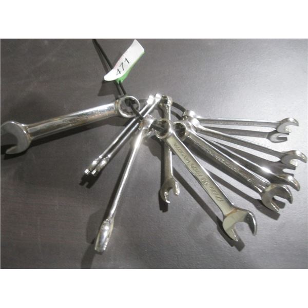Snap on combination wrenches