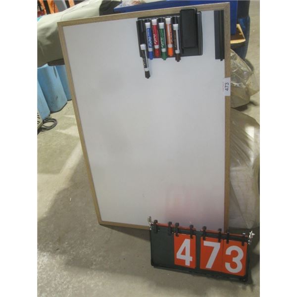 white board w/ markers