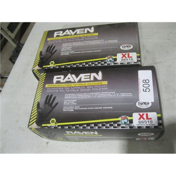 Raven powder-free nitrile gloves (XXL)