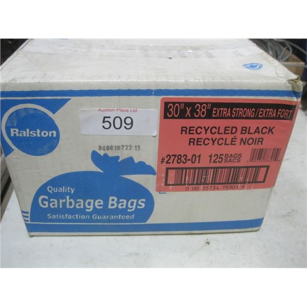 30"x38" recycled black extra strong garbage bags
