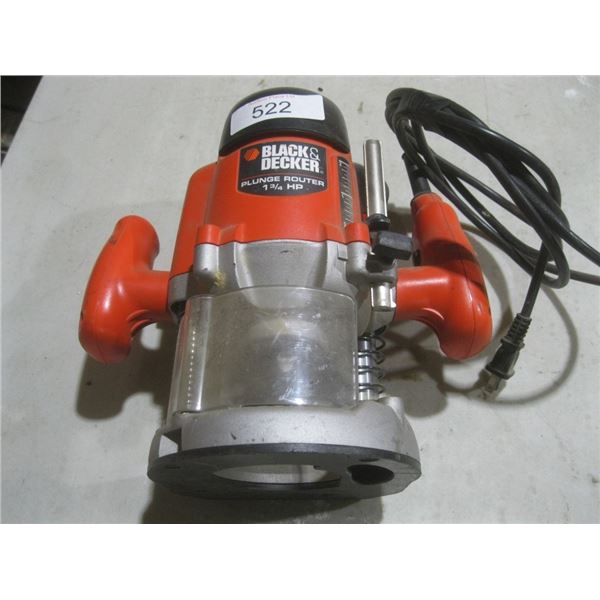 black & decker plunge router 1.75 hp