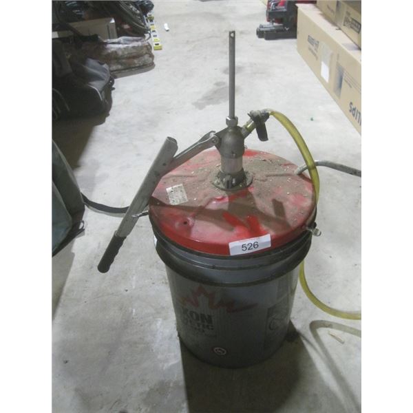 Pail Hand Pump (some oil in pail)