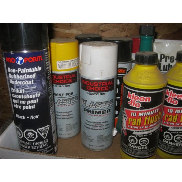 misc fluids: all purpose lubricant, rad flush,