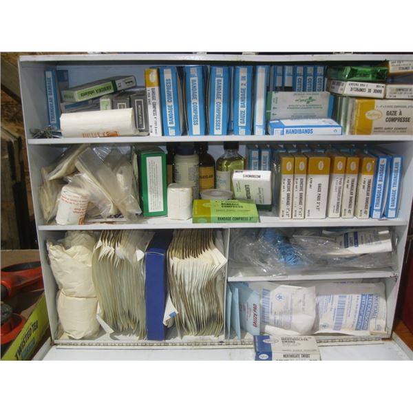 first aid kit, foldable shovel
