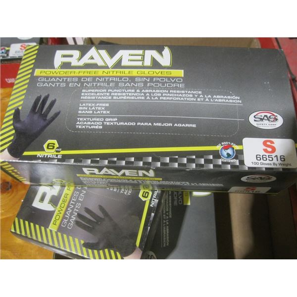 Raven powder-free nitrile gloves (S)