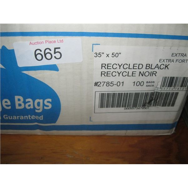 35"x50" extra strong recycled black bags
