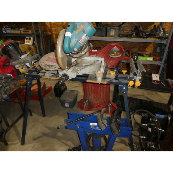 Makita slide compound saw on stand