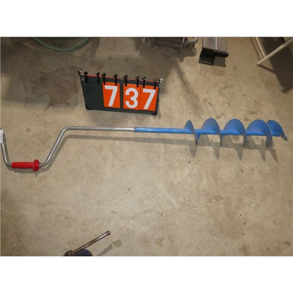 hand manual ice auger