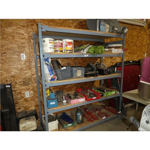 metal & wood shelving unit
