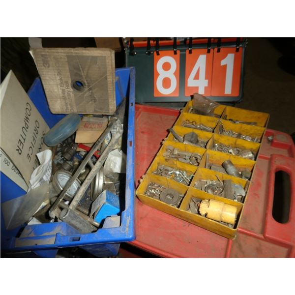 misc parts: clamps, screws, connectors, gauge,