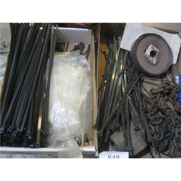 zip ties, chain, wall anchors, etc