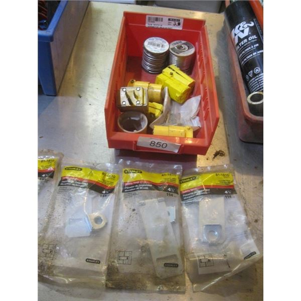 solder, electrical ends, safety hasp, etc