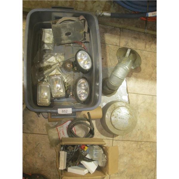 lights, Ford cap, wood/metal screws, screwdriver,