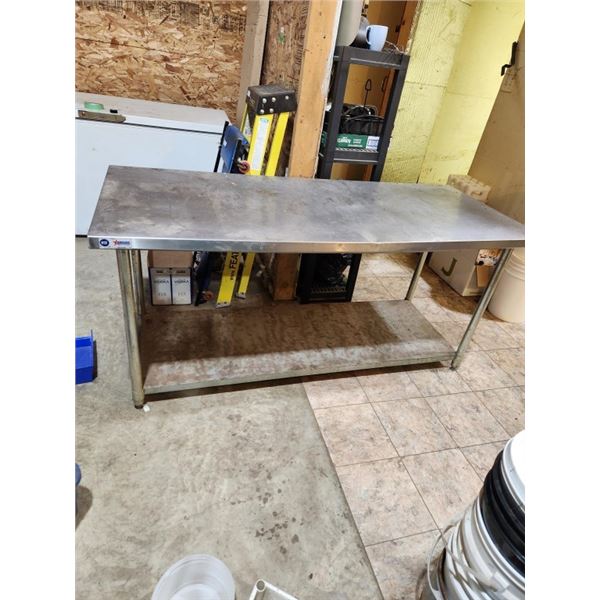 Stainless steel meat table 30"x72"x34"