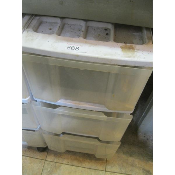 plastic drawer organizer on wheels