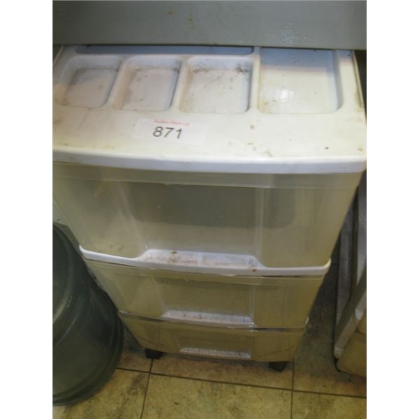 plastic drawer organizer on wheels