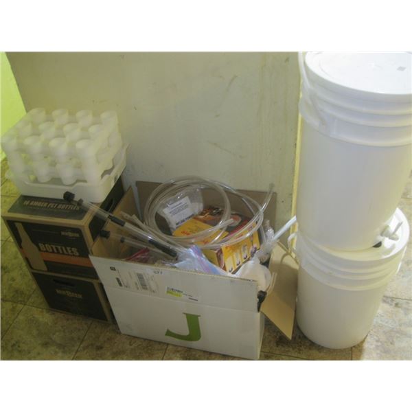 wine & beer making supplies, bottles, etc