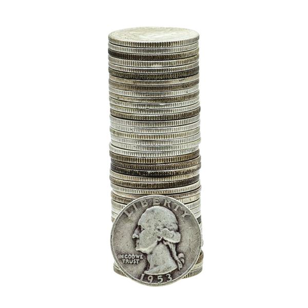 Roll of (40) Mixed Date Washington Quarter Coins