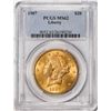 Image 1 : 1907 $20 Liberty Head Double Eagle Gold Coin PCGS MS62