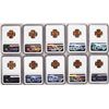 Image 2 : Lot of (10) 1942-D Lincoln Wheat Cent Coins NGC MS67RD