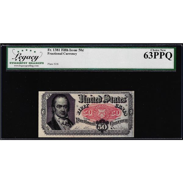 1874 Fifth Issue Fifty Cents Fractional Note Fr.1381 Legacy Choice About New 63PPQ