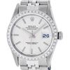 Image 1 : Rolex Mens Stainless Steel Silver Index Diamond Datejust Wristwatch