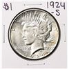 Image 1 : 1924-S $1 Peace Silver Dollar Coin