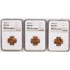 Image 1 : Lot of (3) 1942-D Lincoln Wheat Cent Coins NGC MS67RD