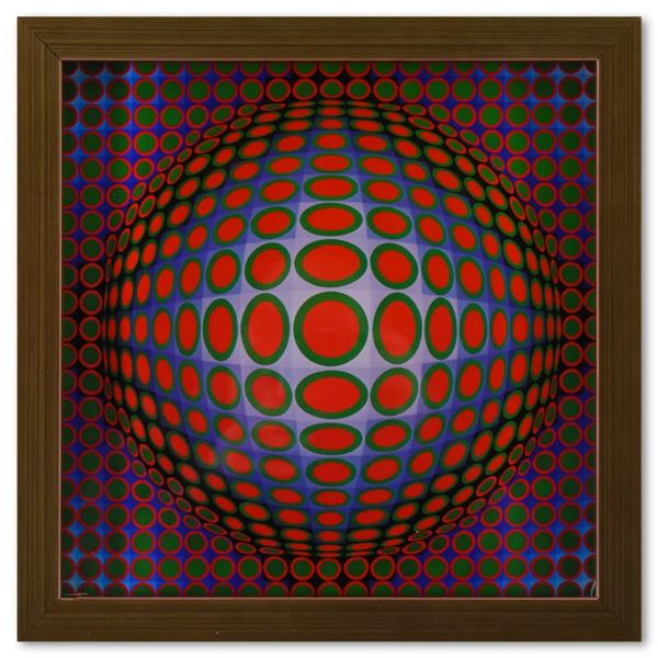 Victor Vasarely "Vega - Tek De La Serie Vega" Heliogravure Print On Paper