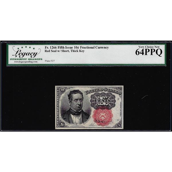 1874 Fifth Issue 10 Cents Fractional Note Fr.1266 Legacy Very Choice New 64PPQ