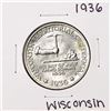 Image 1 : 1936 Wisconsin Tercentenary Centennial Commemorative Half Dollar Coin