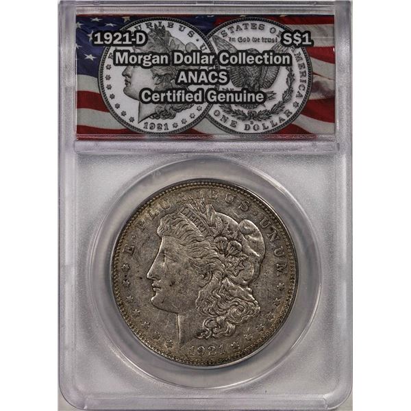 1921-D $1 Morgan Silver Dollar Coin ANACS Genuine