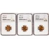 Image 1 : Lot of (3) 1940-D Lincoln Wheat Cent Coins NGC MS67RD