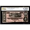 Image 1 : 1864 $10 Confederate States of America Note T-68 PCGS Uncirculated 61PPQ