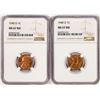 Image 1 : Lot of (2) 1940-D Lincoln Wheat Cent Coins NGC MS67RD