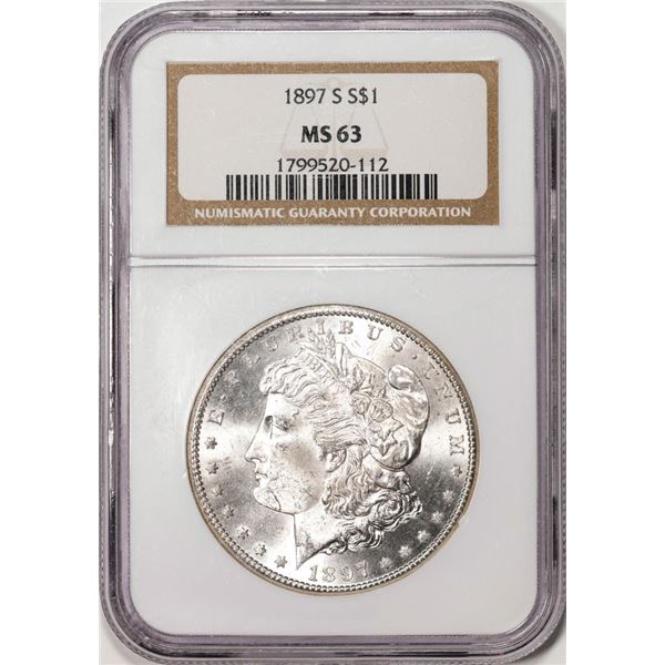 1897-S $1 Morgan Silver Dollar Coin NGC MS63