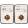 Image 1 : Lot of 1937-D & 1938-D Lincoln Wheat Cent Coins NGC MS67RD